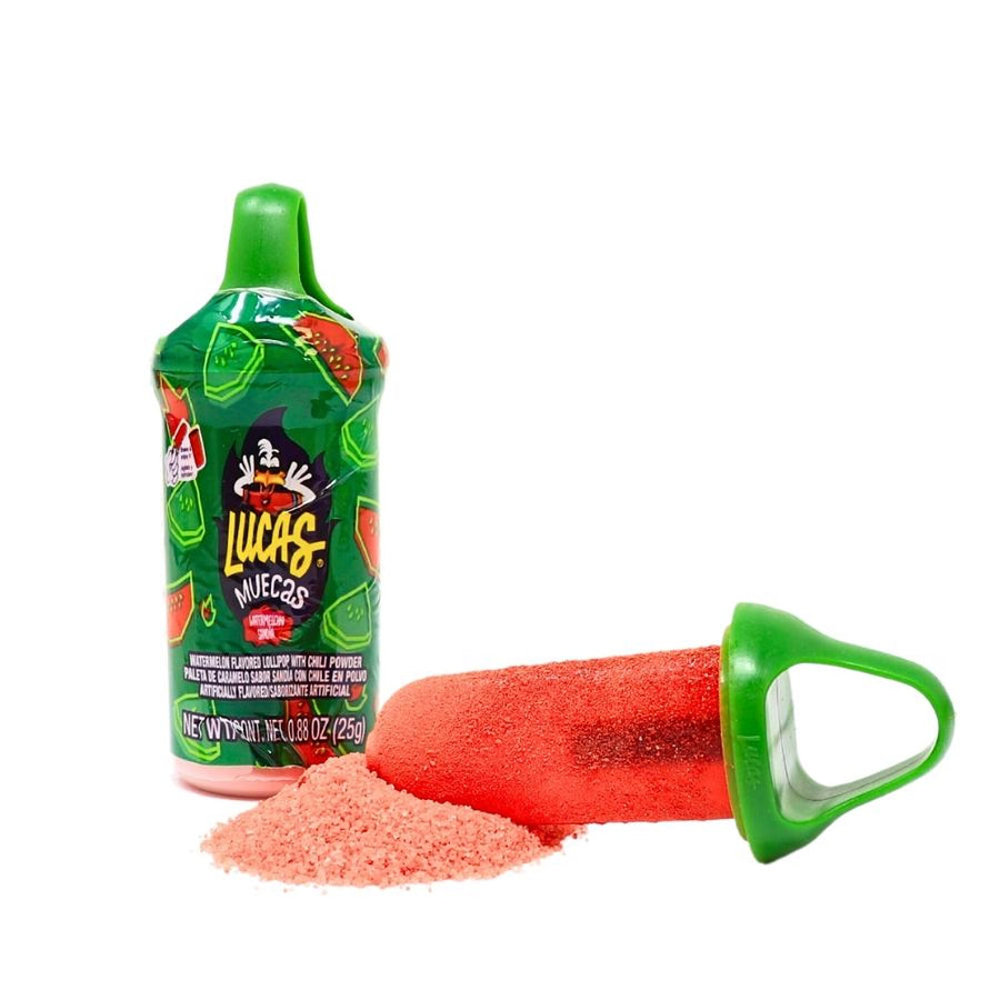 Lucas Muecas Watermelon Lollipop with Chili Powder 25 g Exotic Candy Snaxies Montreal Quebec Canada