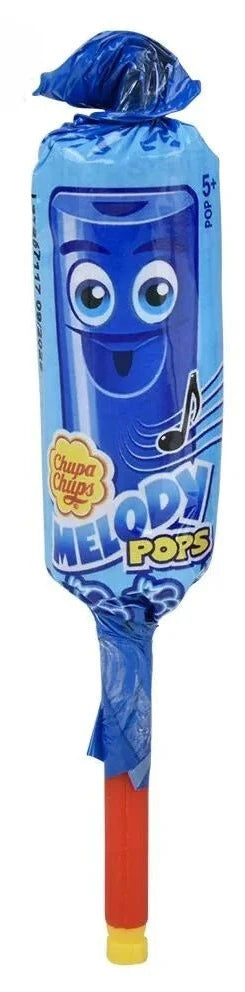 Chupa Chups Melody Pops Blue Raspberry 15 g Snaxies Exotic Snacks Montreal Quebec Canada