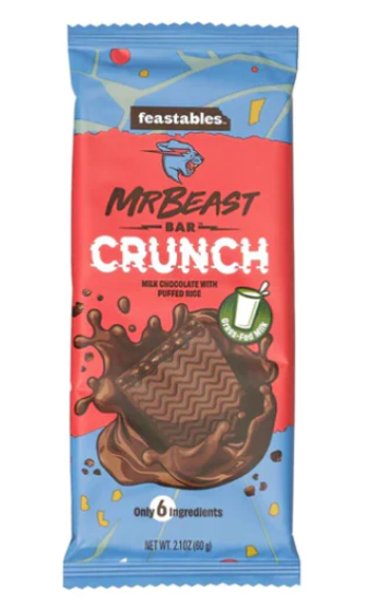 Mr Beast Milk Chocolate Crunch Bar 60 g Snaxies Exotic Snacks Montreal Quebec Canada