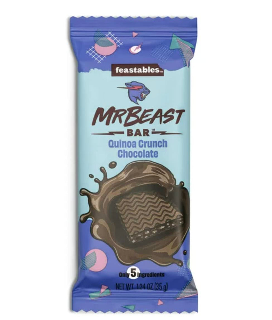 Mr Beast Quinoa Crunch Chocolate Bar 60 g Snaxies Exotic Snacks Montreal Quebec Canada
