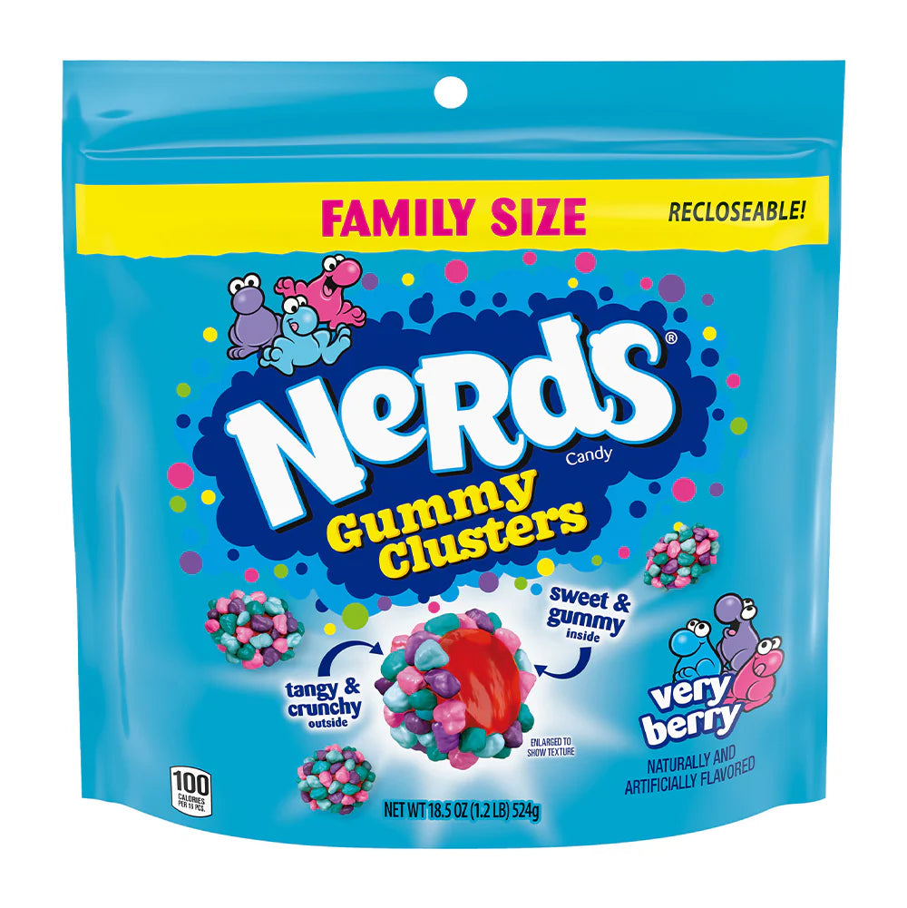 Nerds Gummy Clusters Very Berry Family Size 524 g Snaxies Exotic Snacks Montreal Quebec Canada