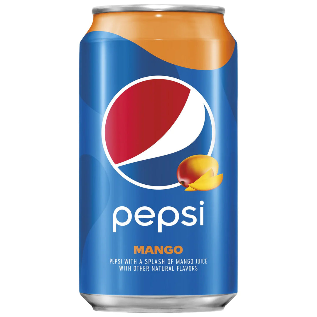 Pepsi Mango Can 355 ml Snaxies Exotic Drinks Montreal Quebec Canada