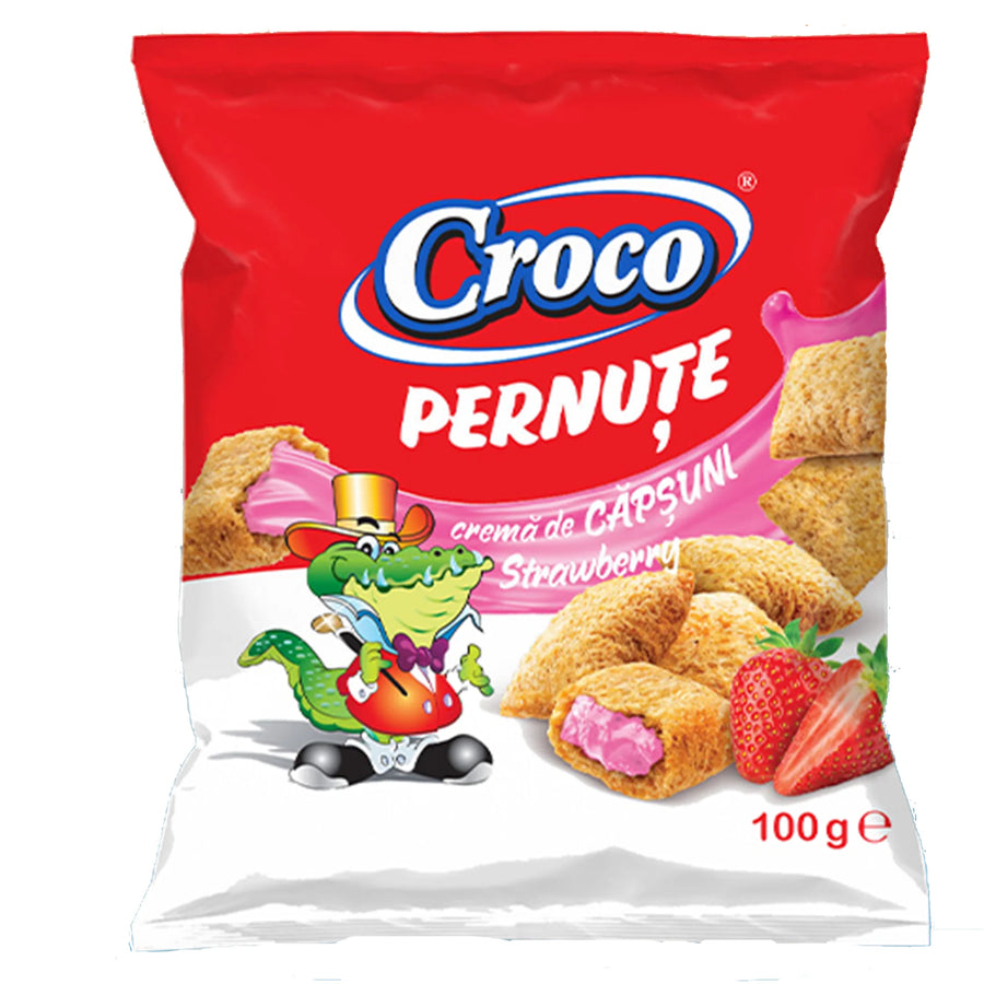 Croco Strawberry Cereals 100 g Exotic Snacks Montreal Quebec Canada Snaxies