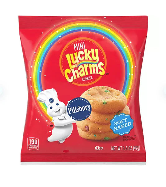 Pillsbury Soft Baked Mini Lucky Charms Cookies 42 g Snaxies Exotic Snacks Montreal Quebec Canada