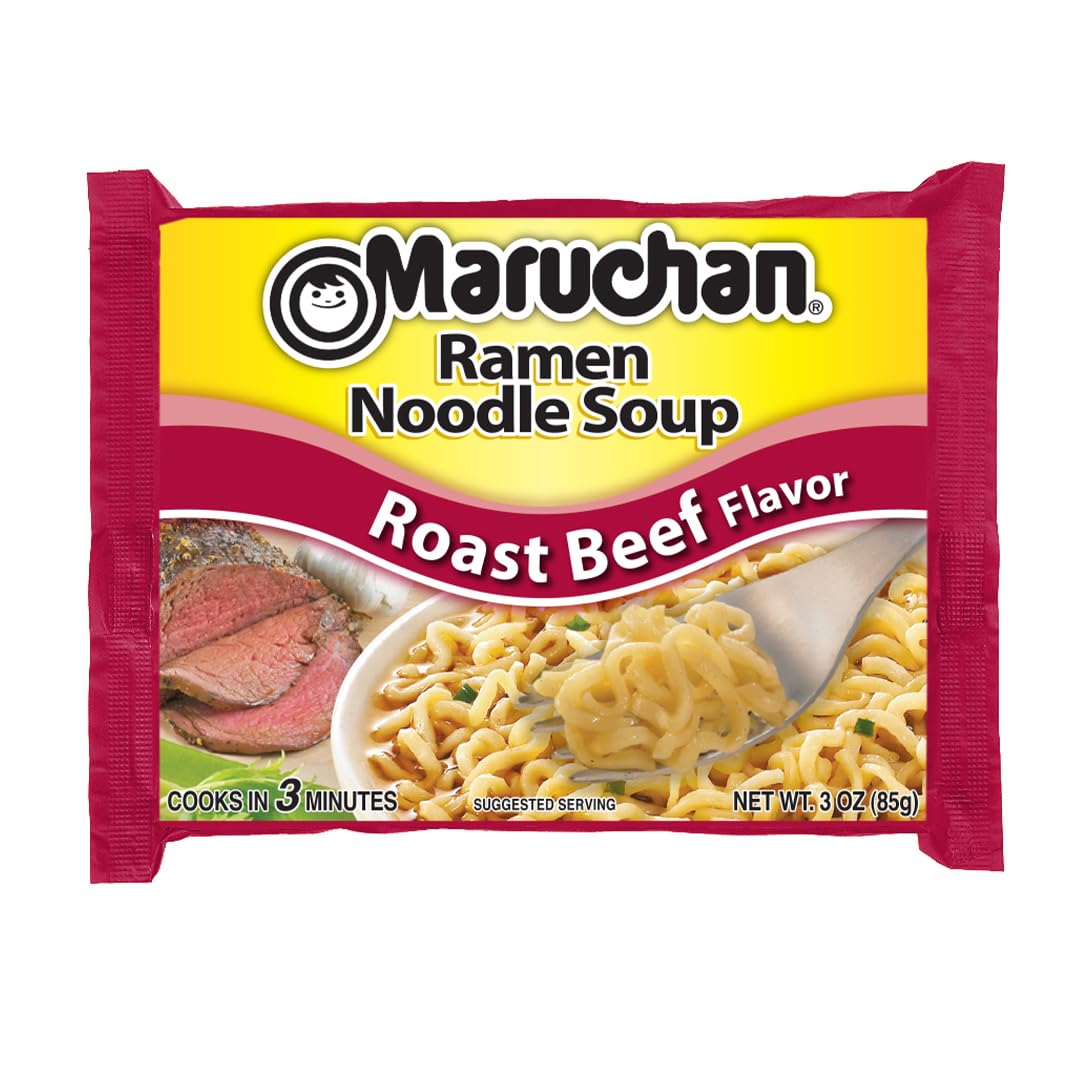 Maruchan Ramen Noodle Soup Pack Roast Beef 85 g Exotic Snacks Montreal Quebec Canada Snaxies