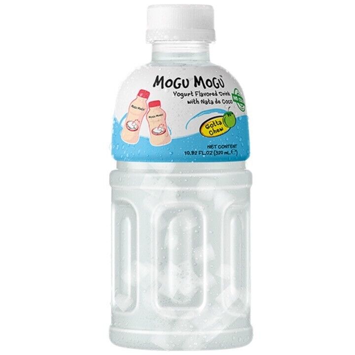 Mogu Mogu Yogurt Flavoured Drink with Coconut Jelly 320 ml Snaxies Exotic Drinks Montreal Quebec Canada