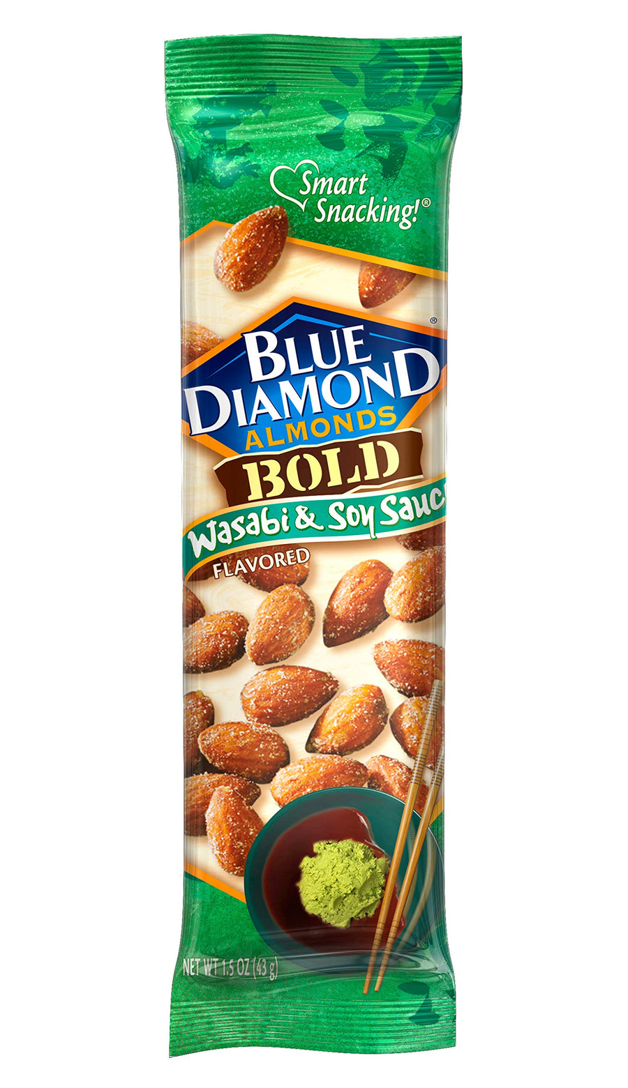 Blue Diamond BOLD Wasabi & Soy Sauce 43 g Snaxies Exotic Snacks Montreal Quebec Canada