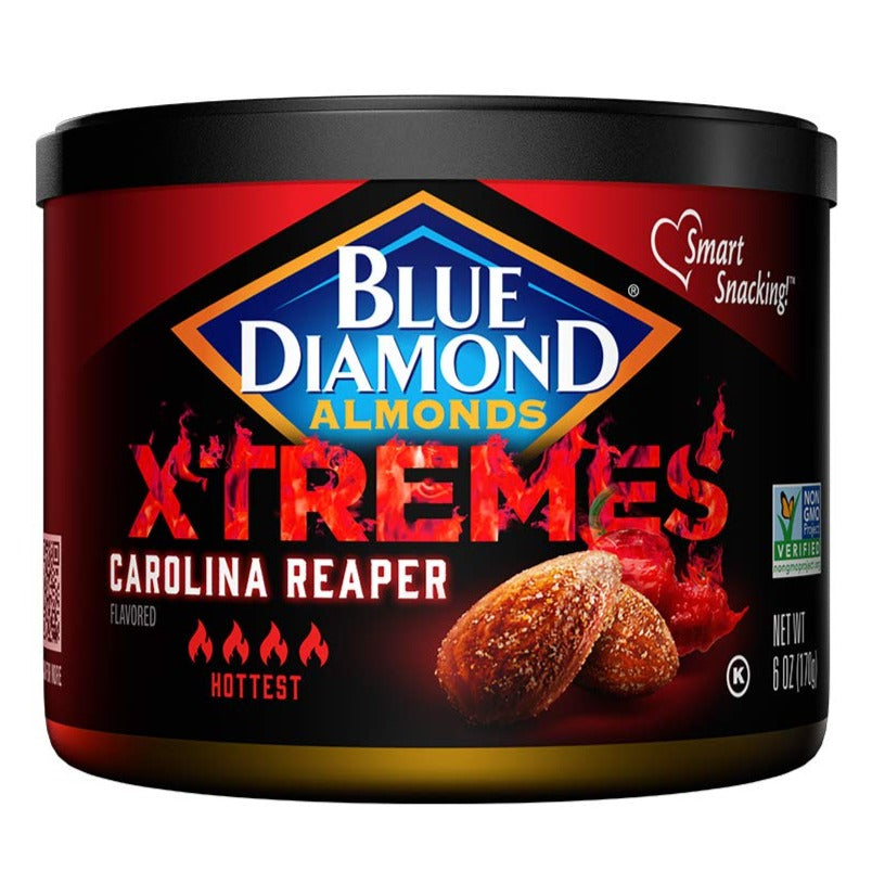 Blue Diamond XTREMES Carolina Reaper Almonds 170 g Snaxies Exotic Snacks Montreal Quebec Canada