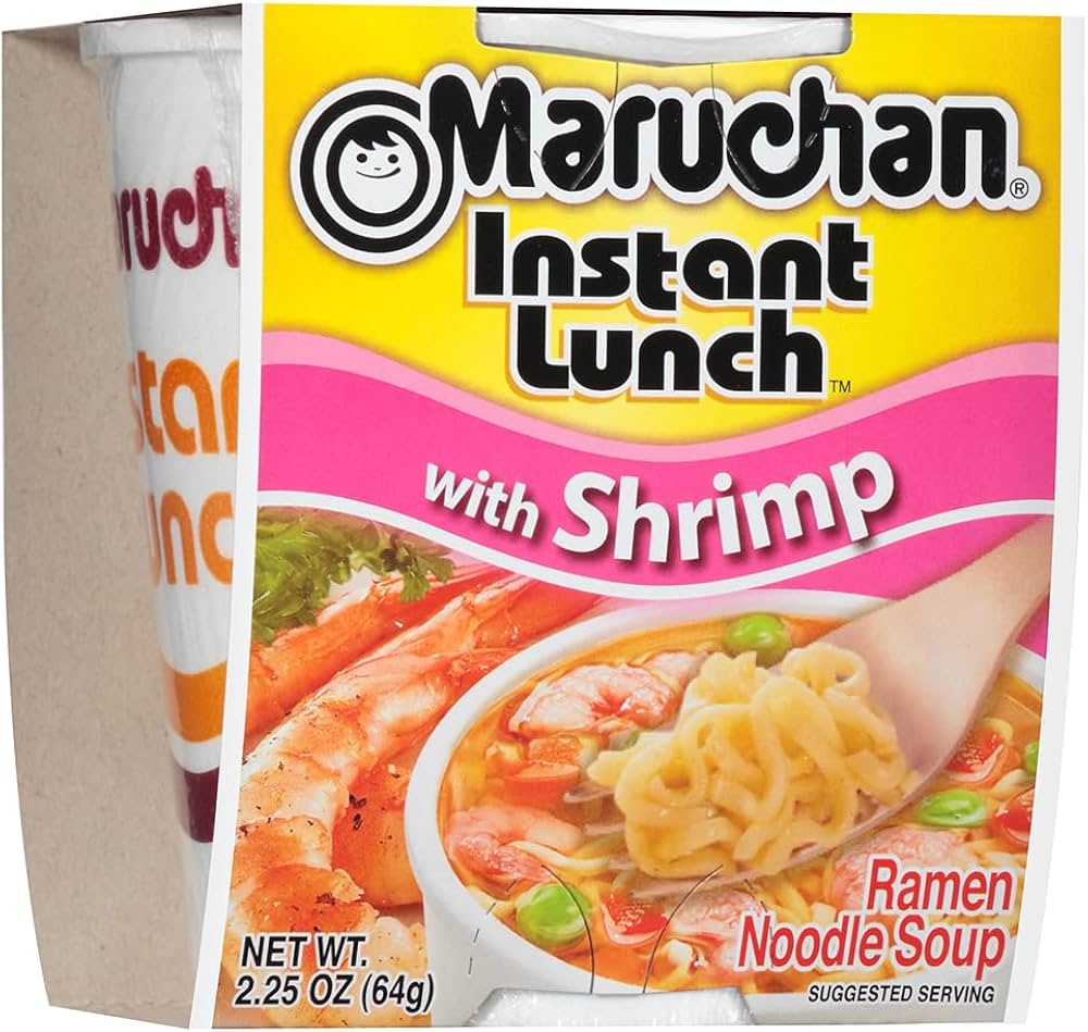 Maruchan Ramen Noodle Soup Cup Shrimp Flavour 64 g Exotic Snacks Montreal Quebec Canada Snaxies