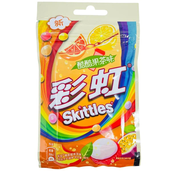 Skittles Candy Drop Fruity Tea Flavour 40 g Snaxies Exotic Snacks Montreal Quebec Canada