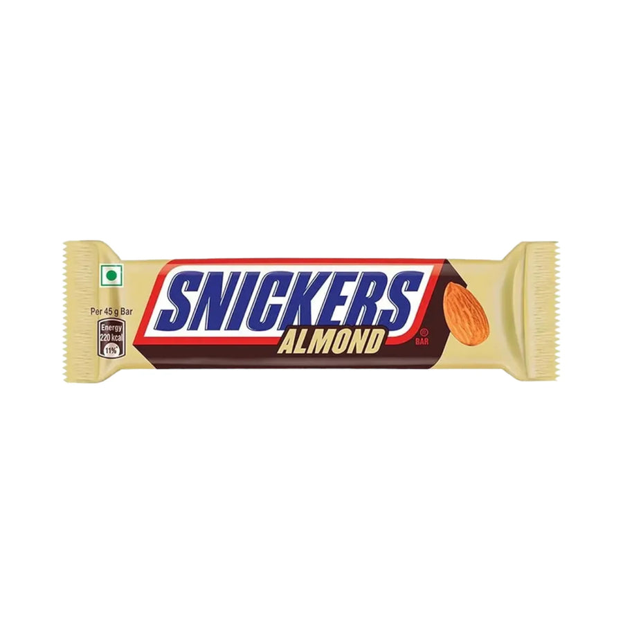 Snickers Almond Chocolate Bar 45 g Snaxies Exotic Snacks Montreal Quebec Canada