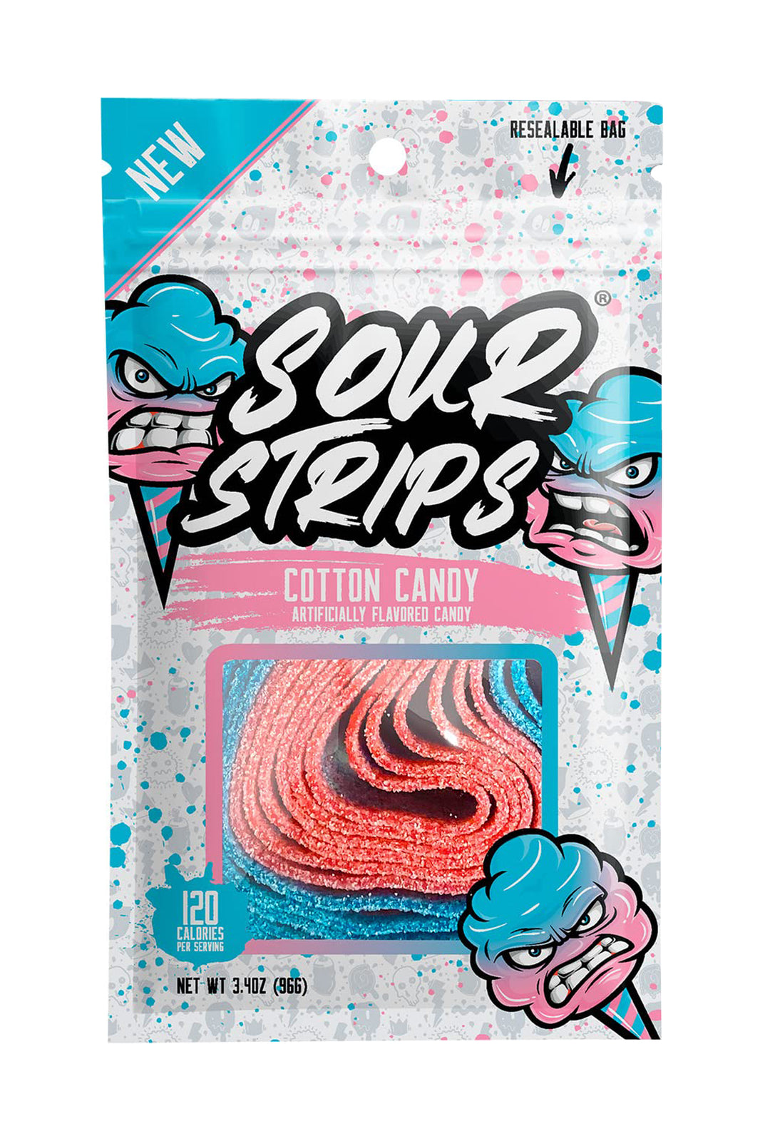 Sour Strips Cotton Candy 96 g
