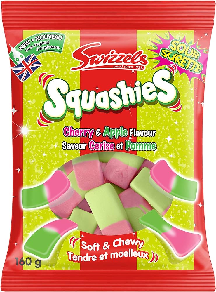Swizzels Cherry Apple Squashies 160 g Snaxies Exotic Snacks Montreal Quebec Canada
