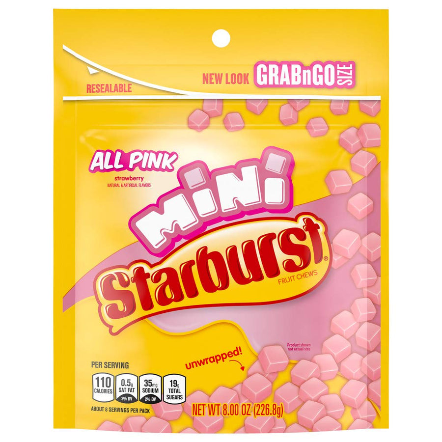 Starburst All Pink Mini Pouch 226 g Exotic Snacks Snaxies Montreal Quebec Canada 