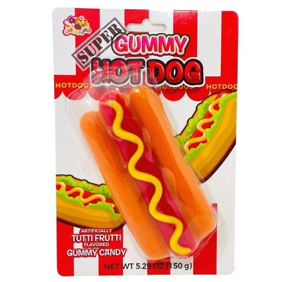 Albert's Super Gummy Hot Dog 150 g Snaxies Exotic Snacks Montreal Quebec Canada