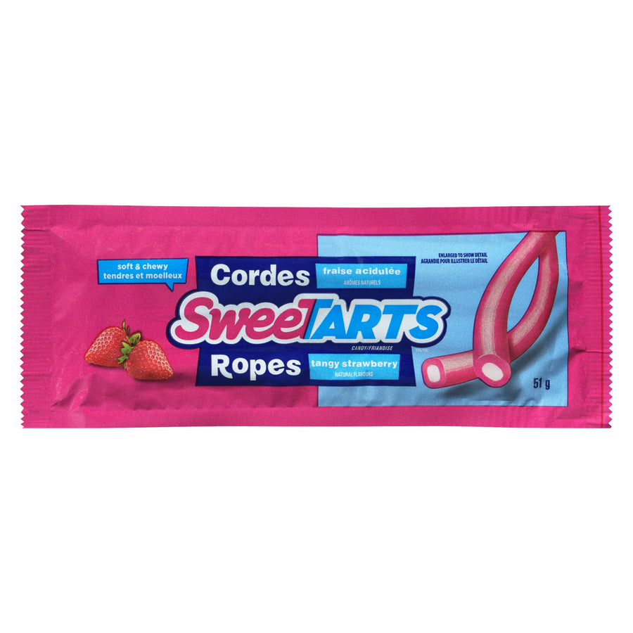 SweeTARTS Tangy Strawberry Ropes 51 g Snaxies Exotic Snacks Montreal Quebec Canada