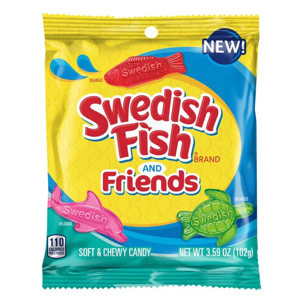 Swedish Fish and Friends 144 g Snaxies Exotic Snacks Montreal Quebec Canada