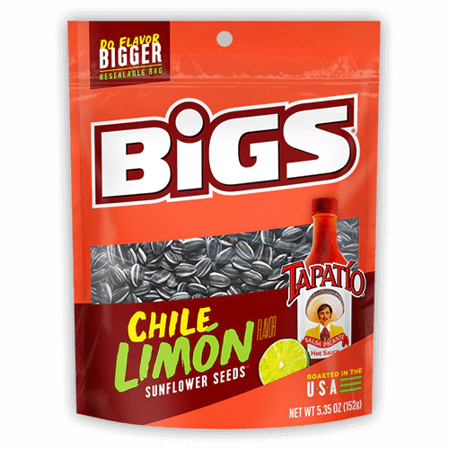 Bigs Tapatio Chile Lemon Sunflower Seeds 152 g Snaxies Exotic Snacks Montreal Canada