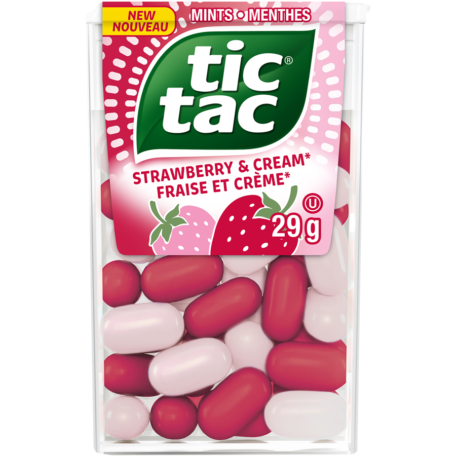 Tic Tac Strawberry & Cream 29 g Snaxies Exotic Snacks Montreal Quebec Canada