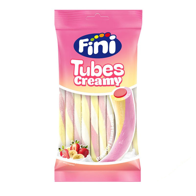 Fini Tubes Creamy Strawberry Banana 80 g Snaxies Exotic Candy Montreal Quebec Canada