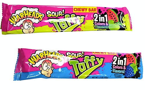 Warheads 2-in-1 Taffy Bar Sour 42g Montreal Quebec Canada Snaxies
