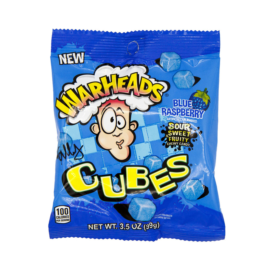 Warheads Blue Raspberry Cubes 99 g Snaxies Exotic Candies Montreal Quebec Canada