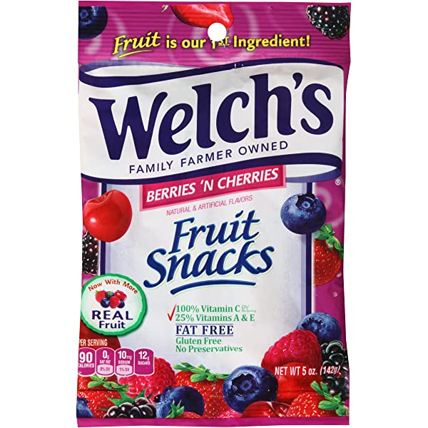 Welch's Berries 'N Cherries 142g Montreal Quebec Canada Snaxies