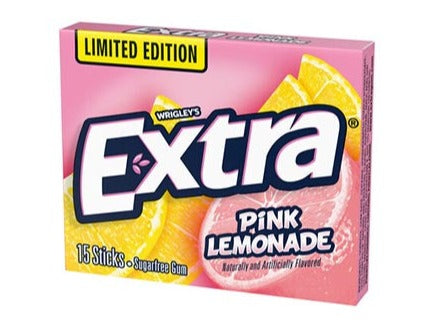 Wrigley's Extra Pink Lemonade 37.5 g Snaxies Exotic Snacks Montreal Quebec Canada