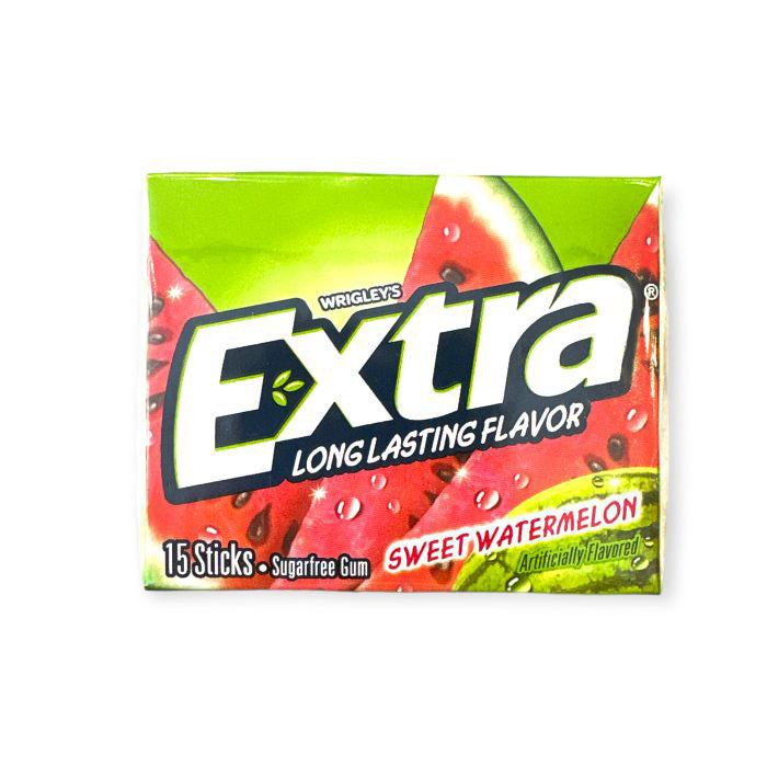 Wrigley's Extra Sweet Watermelon 37.5 g Snaxies Exotic Snacks Montreal Quebec Canada