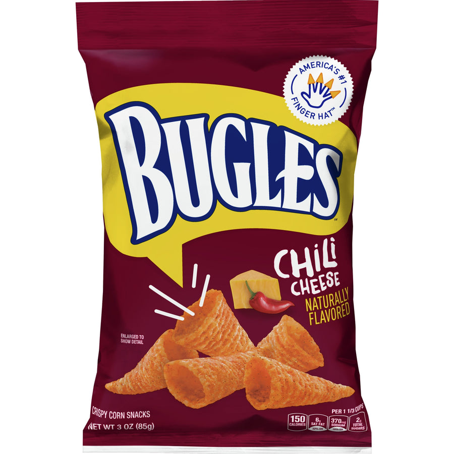Bugles Chili Cheese 85 g Snaxies Exotic Snacks Montreal Quebec Canada