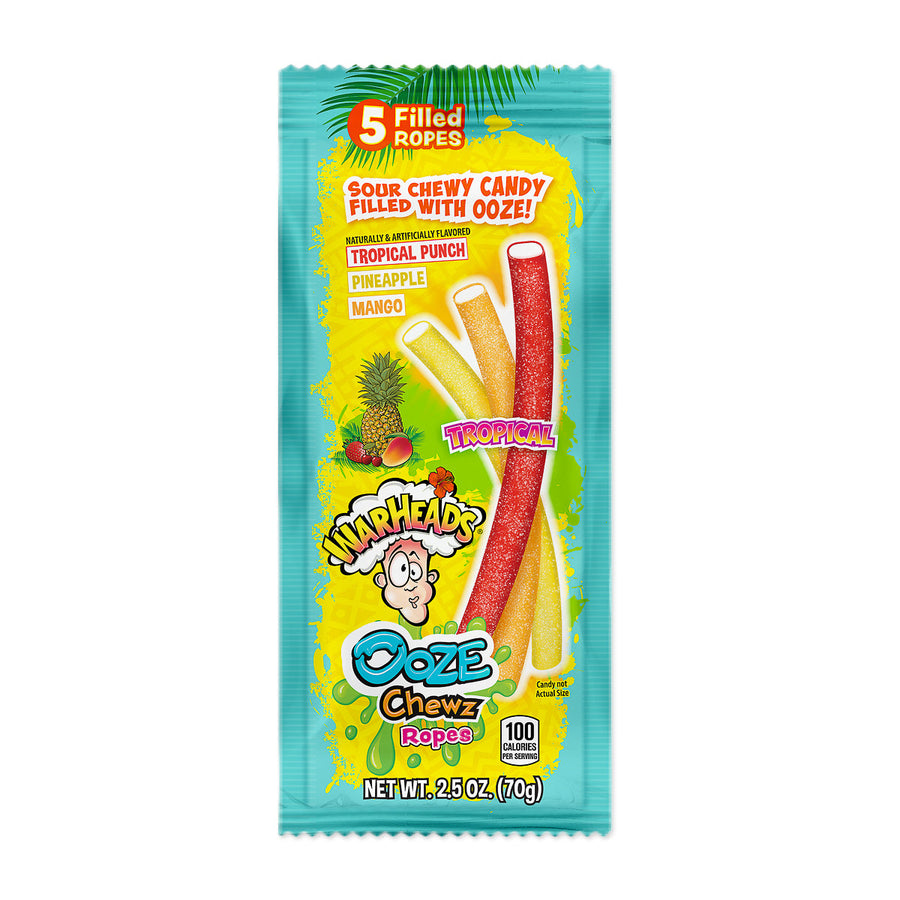 Warheads Ooze Chewz Tropical Ropes 70 g Snaxies Exotic Snacks Montreal Quebec Canada