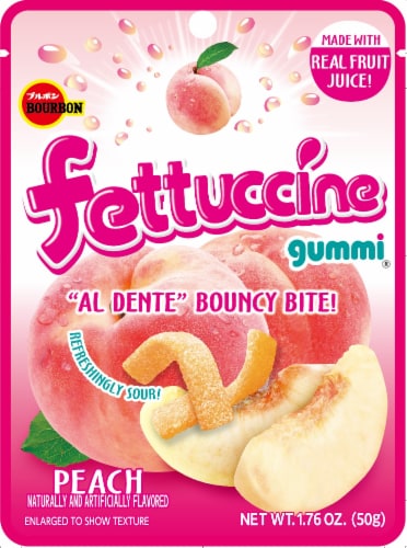 Fettuccine Peach Gummy Candy 50 g Snaxies Exotic Candy Montreal