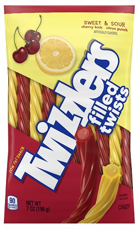 Twizzlers Filled Twists Sweet & Sour 198 g Exotic Snacks Snaxies Montreal Quebec Canada