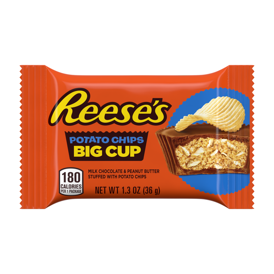 Reese's Big Cup with Potato Chips 36 g Snaxies Exotic Chocolate Montreal Canada
