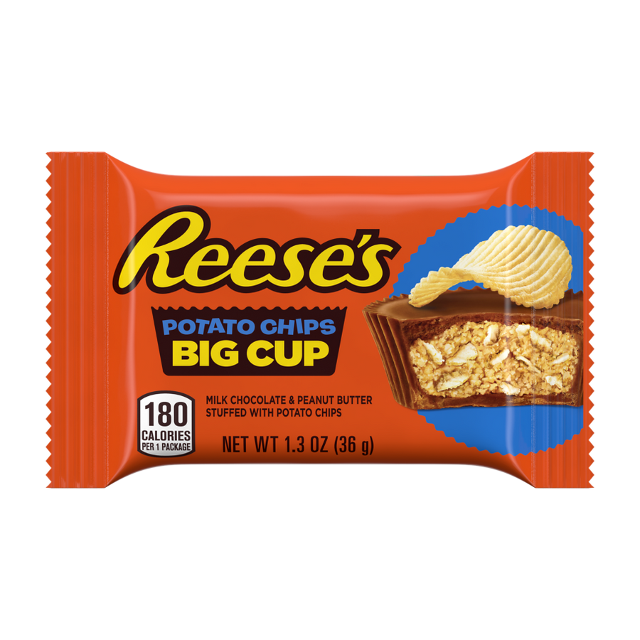 Reese's Big Cup with Potato Chips 36 g Snaxies Exotic Chocolate Montreal Canada