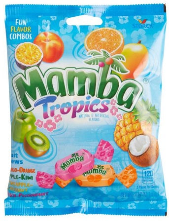 Mamba Tropics Fruit Chews 100 g Exotic Snacks Snaxies Montreal Quebec Canada