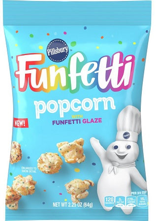 Pillsbury Funfetti Popcorn with Funfetti Glaze 64 g Snaxies Exotic Snacks Montreal Quebec Canada