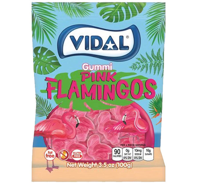 Vidal Gummi Pink Flamingos 100 g Snaxies Exotic Candy Montreal Canada