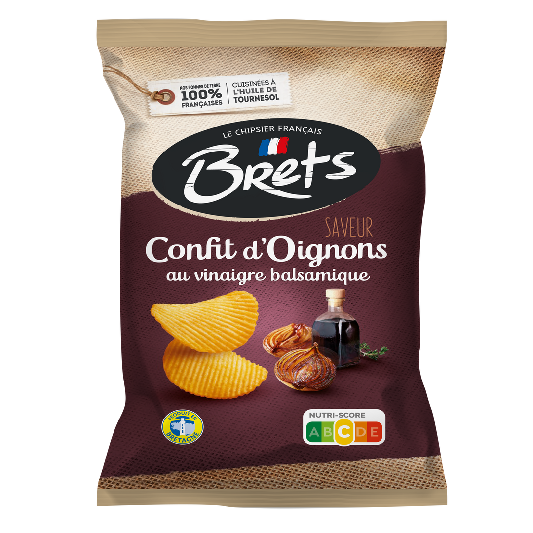 Brets Caramelized Onions and Balsamic Vinegar Flavour 125 g - Exotic Chips - Europe - Snaxies Montreal, Canada