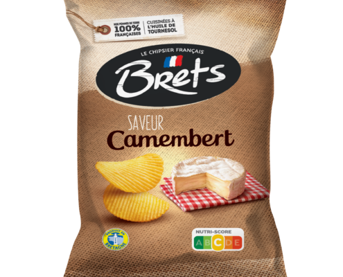 Brets Chips Camembert Cheese Flavour 125 g - Exotic Chips - Europe - Snaxies Montreal Canada