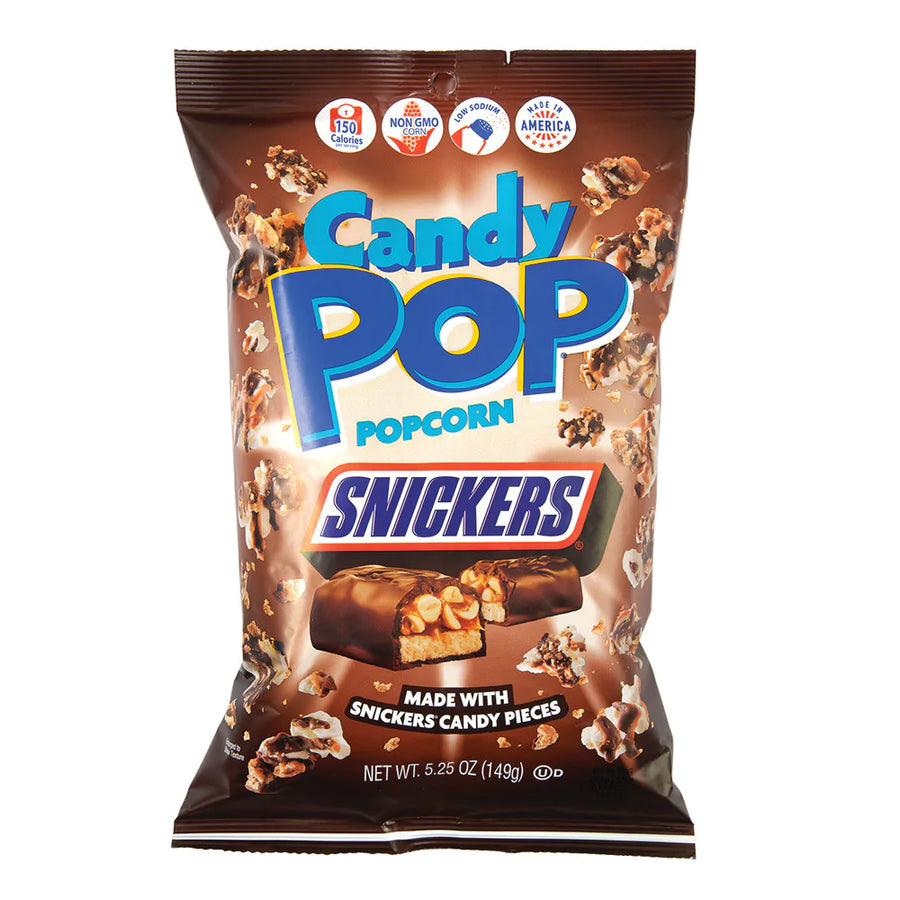 Candy Popcorn Snickers 149 g Snaxies Exotic Chips Montreal Canada 