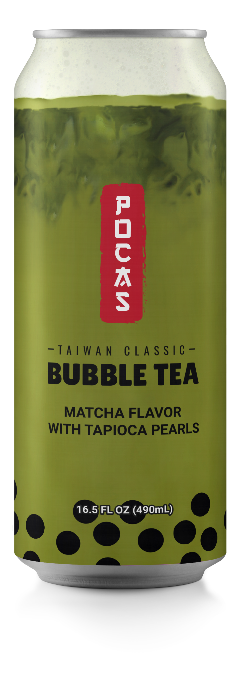 Pocas Bubble Tea Matcha Flavour 490 ml Snaxies Exotic Drinks Montreal Canada