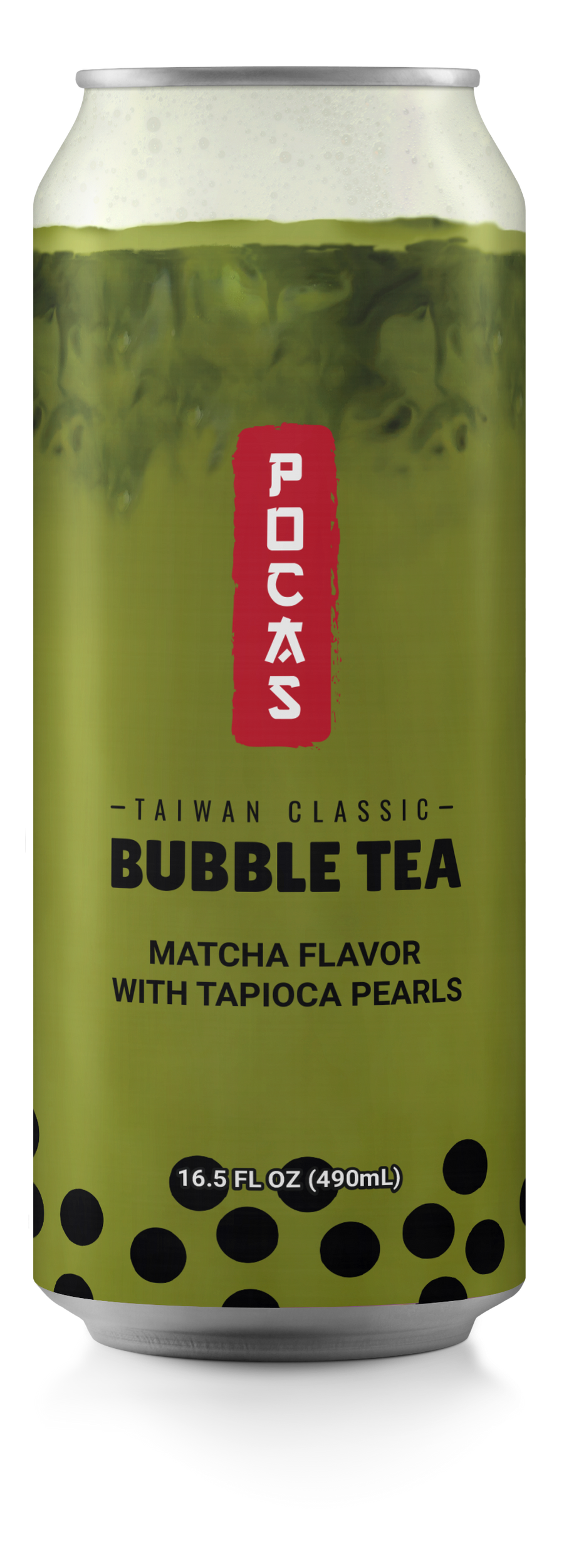 Pocas Bubble Tea Matcha Flavour 490 ml Snaxies Exotic Drinks Montreal Canada