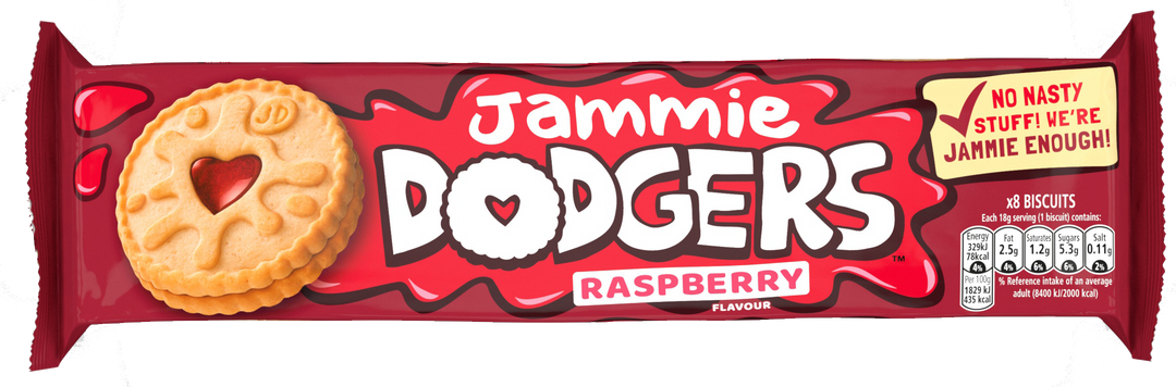 Burton's Jammie Dodgers Raspberry Jam Biscuits 140 g Snaxies Exotic Cookies Montreal Canada