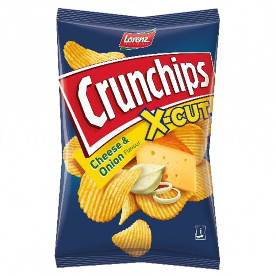 Lorenz Crunchips X-Cut Cheese & Onion 140 g Snaxies Exotic Chips Montreal Canada