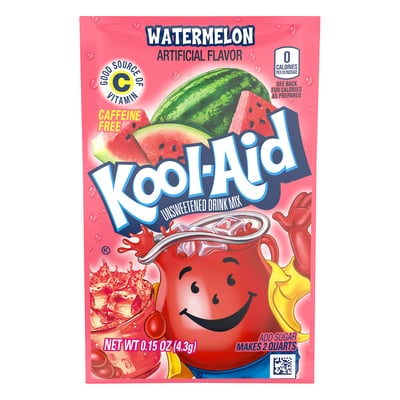 Kool Aid Unsweetened Watermelon Drink Mix 4.3 g Snaxies Exotic Drink Mix Montreal Canada