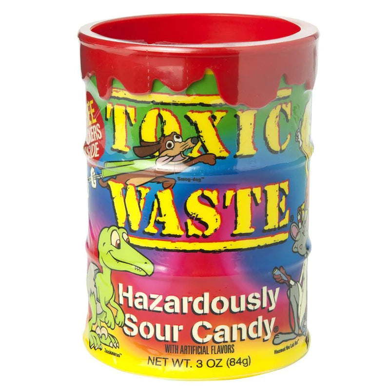 Toxic Waste Tie Dye Bank Sour Candy 84 g Snaxies Exotic Candy Montreal Canada