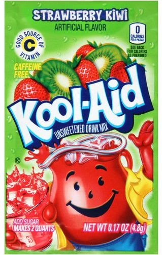 Kool Aid Unsweetened Strawberry Kiwi Drink Mix 4.8 g Snaxies Exotic Drink Mix Montreal Canada