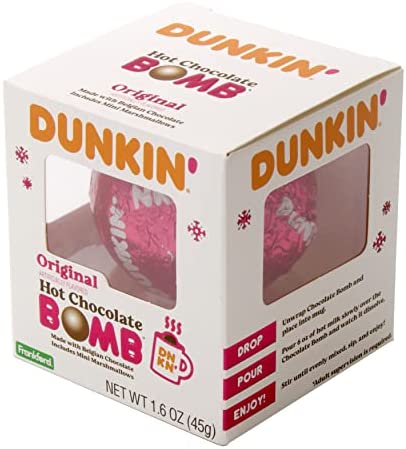Dunkin' Original Hot Chocolate Bomb 45 g Snaxies Exotic Chocolate Montreal