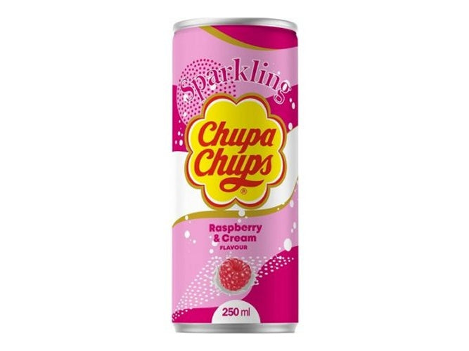 Chupa Chups Sparkling Raspberry Cream 250 ml Snaxies Exotic Drinks - South Korea - Montreal Canada